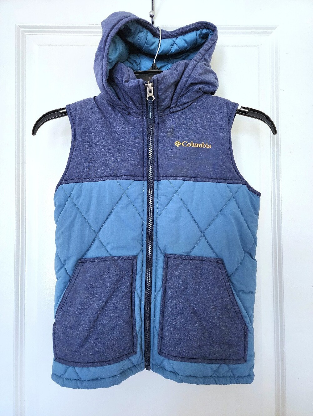 Columbia Kids Two-Tone Blue Quilted Hooded Vest